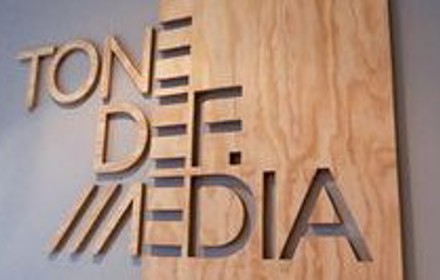 Wood effect sign