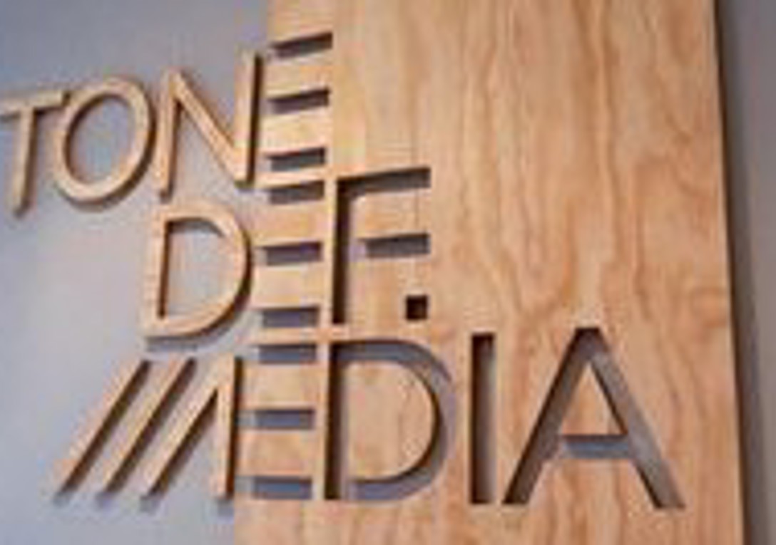 Wood effect sign