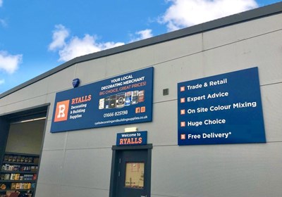 Ryalls Decorating Warehouse Site Signage (Signs Express Bath)